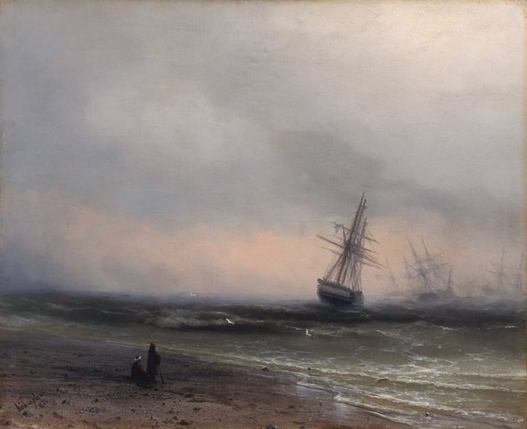 Морской пейзаж в Крыму 1866 картина