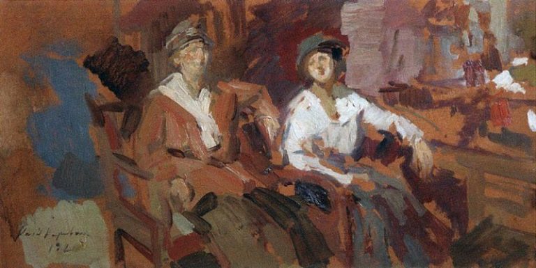 Двое в креслах. 1921 картина