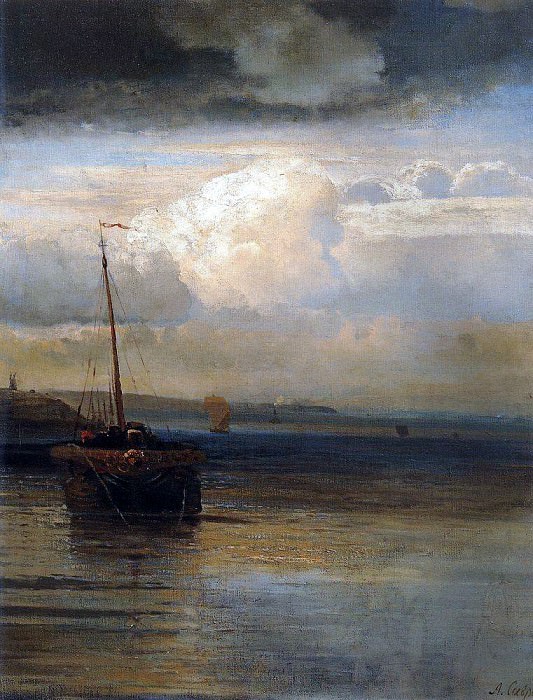 Волга. Пейзаж. Первая половина 1870-х картина