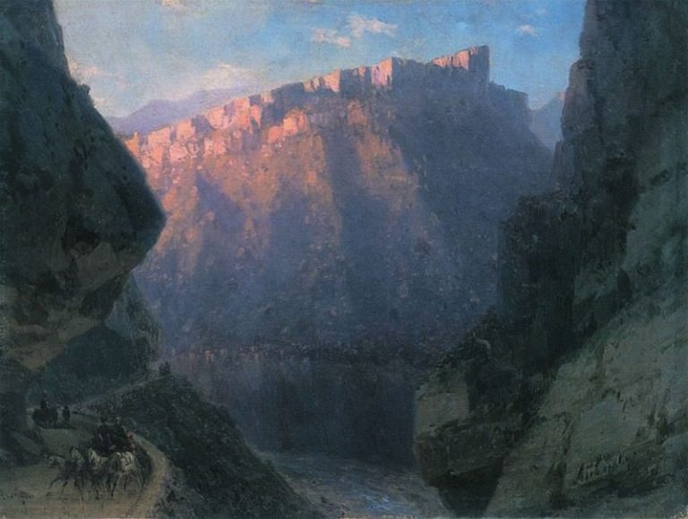Дьявольское ущелье 1868 22х29.5 картина