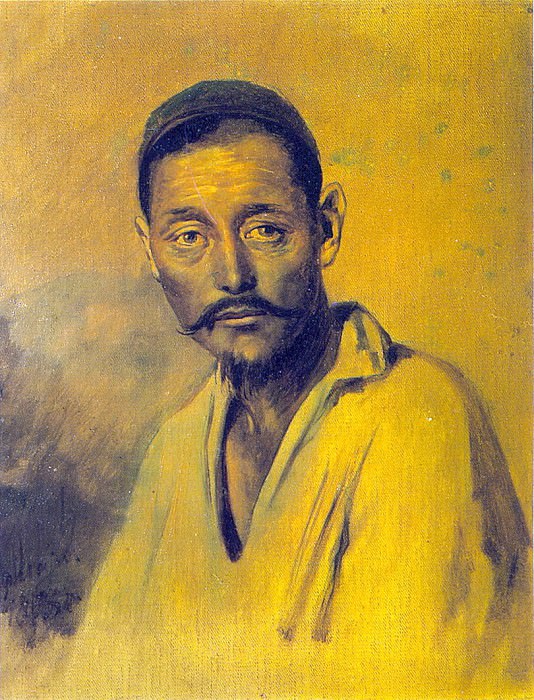 Голова киргиза. Этюд для Суд Пугачева. Х. , м. 35. 5×27. 9 Н. Новгород картина