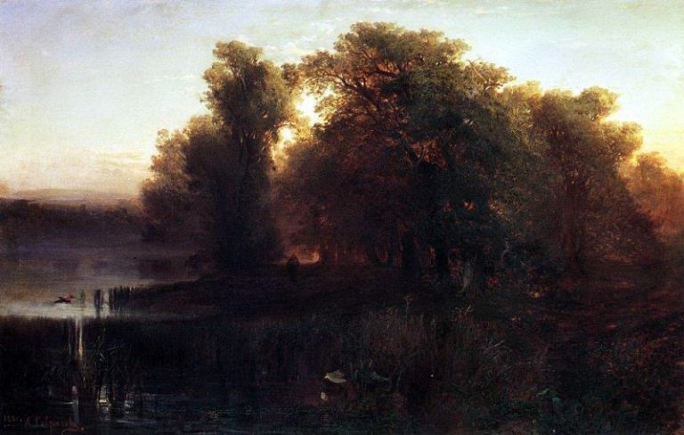 Вечерний пейзаж. 1861 картина