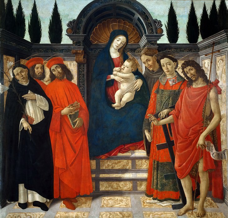 Мадонна с Младенцем со святыми (атр.) картина