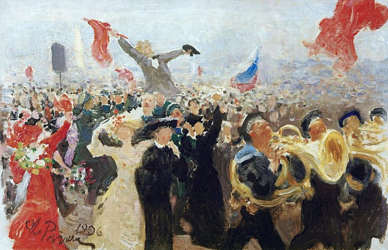Манифестация 17 октября 1905 года картина