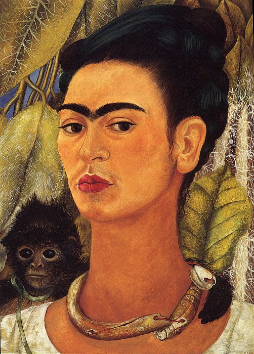 Автопортрет с обезьянкой картина