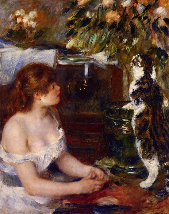 Девушка и кошка – 1881-1882 гг картина