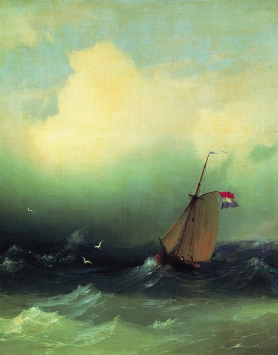 Буря на море 1847 53х44 картина