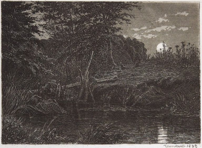 Мостик. 1873-1892 19х26 картина