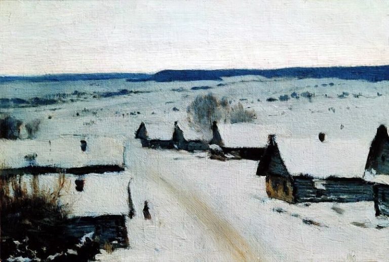 Деревня. Зима. 1877-1878 картина
