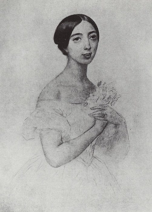 Портрет певицы Полины Виардо Гарсия. 1844 картина