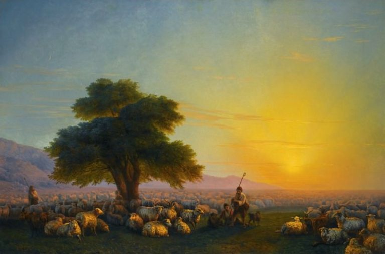 Овцы 1858 107х161 картина
