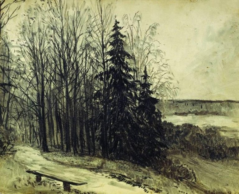 Пейзаж. 1892 картина