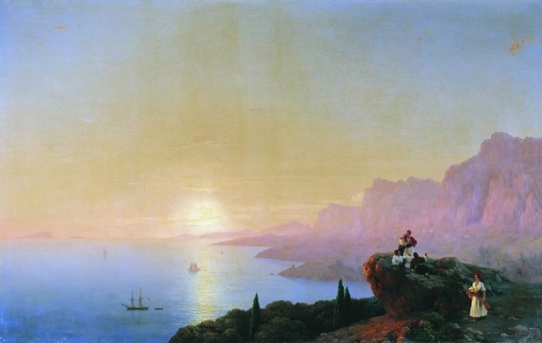 Морской залив 1842 120х191 картина