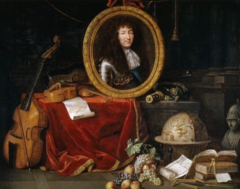 Жан Гарнье – Аллегория Людовика XIV как покровителя искусств и наук картина