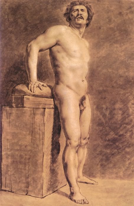 Фигура мужчины, нарисованная для Академии картина