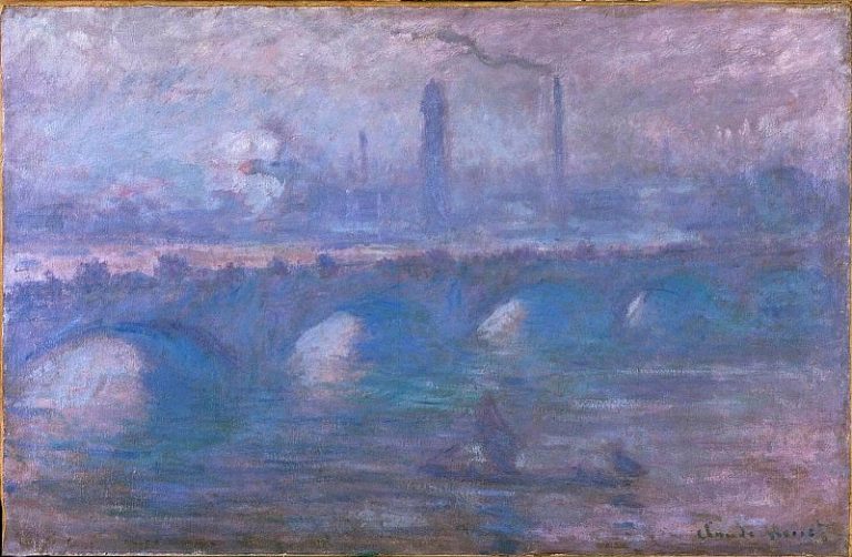 Мост Ватерлоо, туманное утро картина