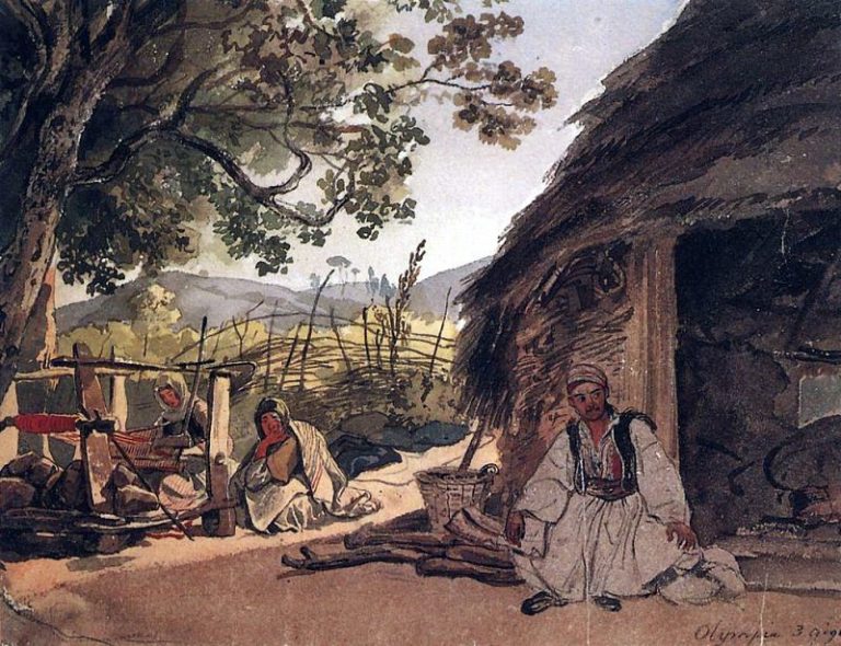 Греческое утро в Мираке. 1835 картина