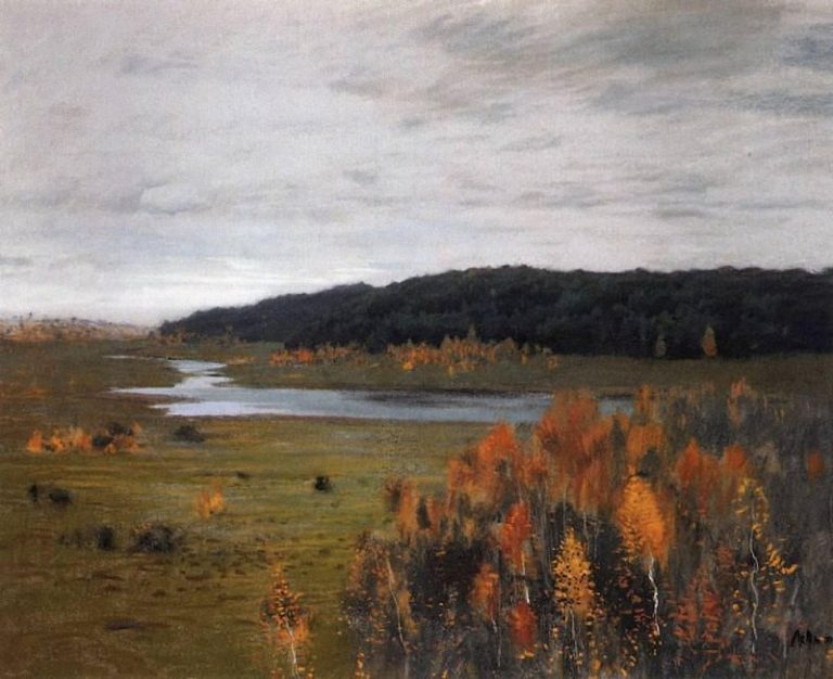 Осень. Долина реки. 1896 картина