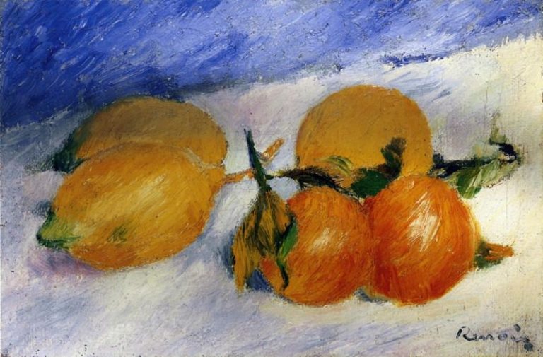 Натюрморт с лимонами и апельсинами картина