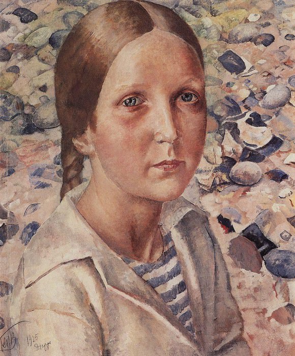Девочка на пляже. 1925 картина