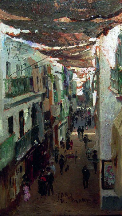 Змеиная улица в Севилье картина