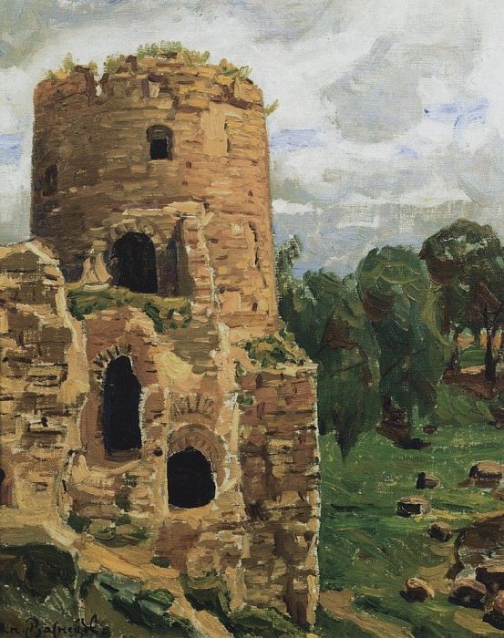 Гремячая башня. Псков. 1908 картина
