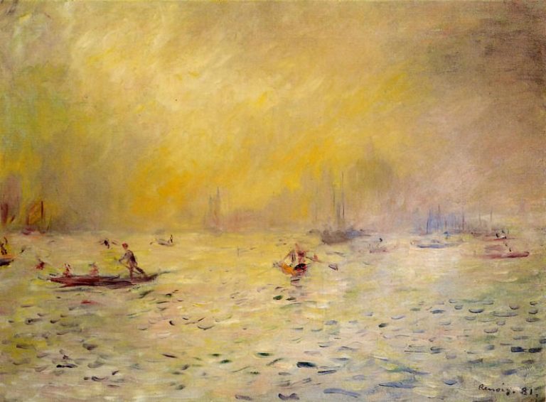 Вид на Венецию, Туман картина