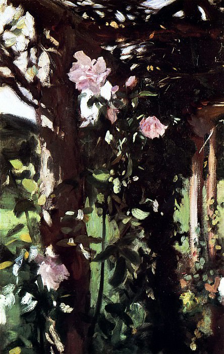 Решётка для роз (Розы в Оксфордшире) картина