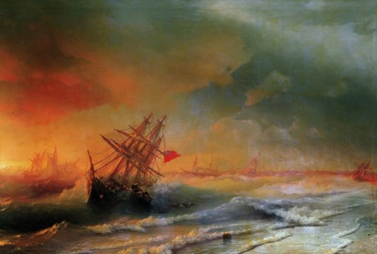 Буря над Евпаторией 1861 206,6х317,3 картина