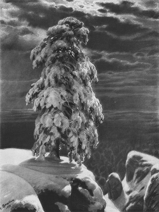 На севере диком 1890. Эскиз 57х44 картина