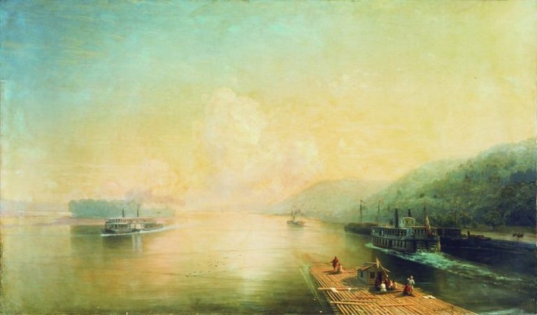 Волга у Жигулёвских гор 1887 129х219,5 картина