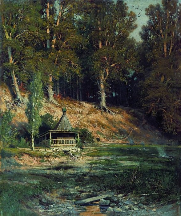 Часовня в лесу 1883 50х59 картина