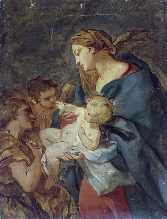 Мадонна с Младенцем и ангелами картина