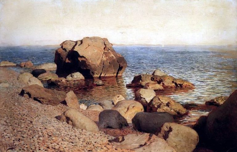 У берега моря. Крым. 1886 картина