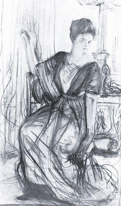 Набросок к портрету П. И. Щербатовой2. 1911 картина