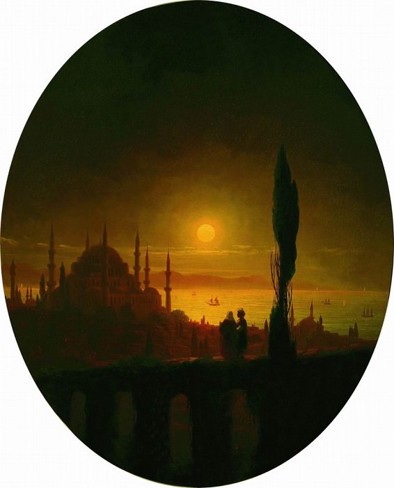 Лунная ночь у взморья 1847 64,5х52,5 картина