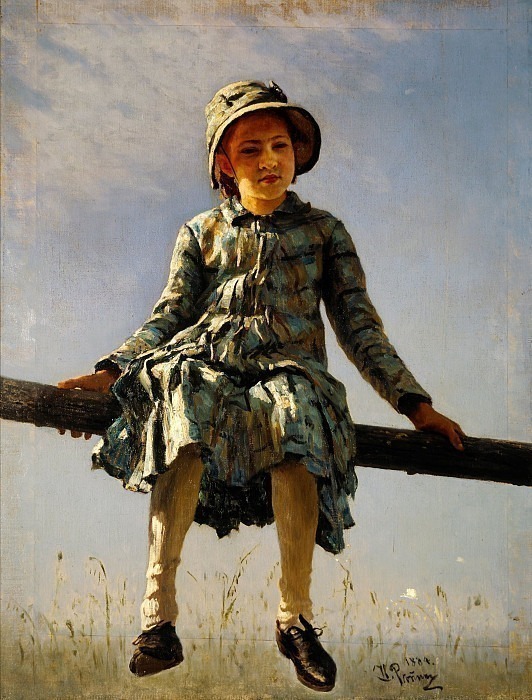 Стрекоза (Портрет В.И.Репиной, дочери художника) картина