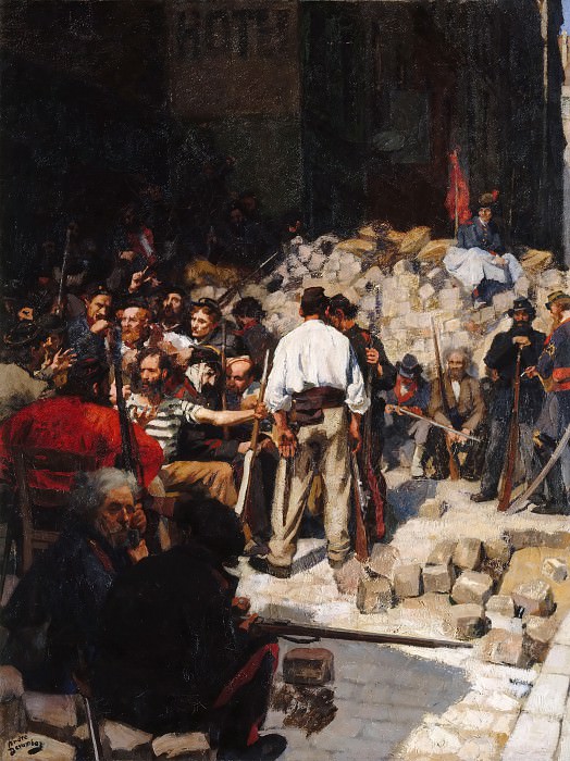 Андре Девамб – Парижская баррикада в мае 1871 картина