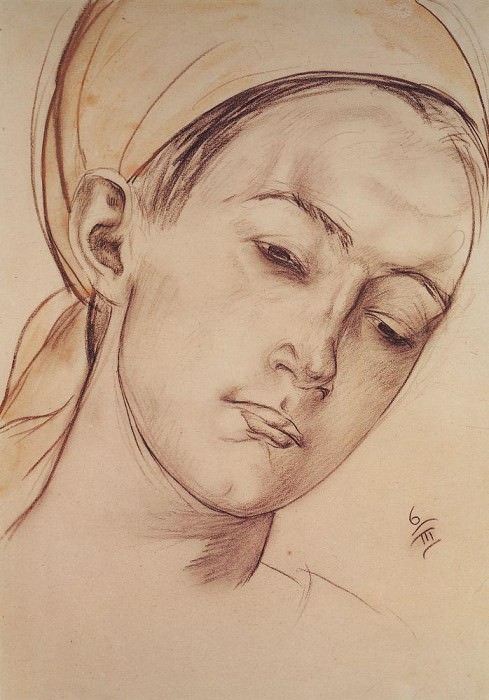 Женская голова. 1913 картина
