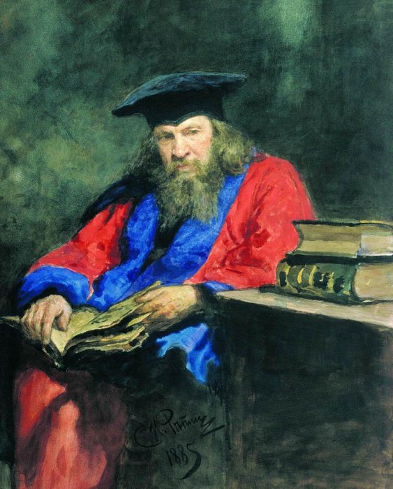 Портрет Д. И. Менделеева в мантии профессора Эдинбургского университета картина