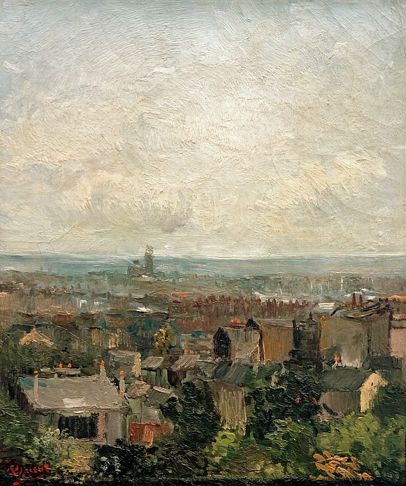 Вид Парижа с Монмартра картина
