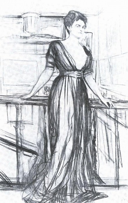 Набросок к портрету П. И. Щербатовой1. 1911 картина
