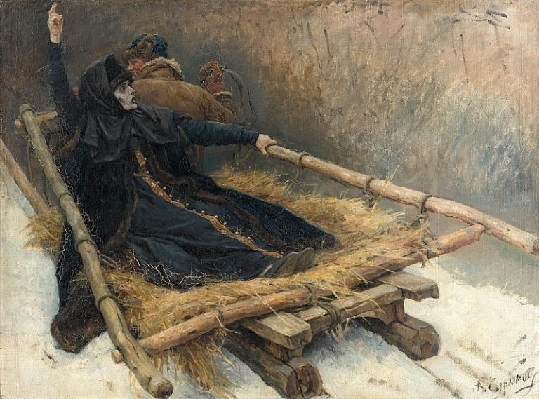 Боярыня Морозова в санях картина