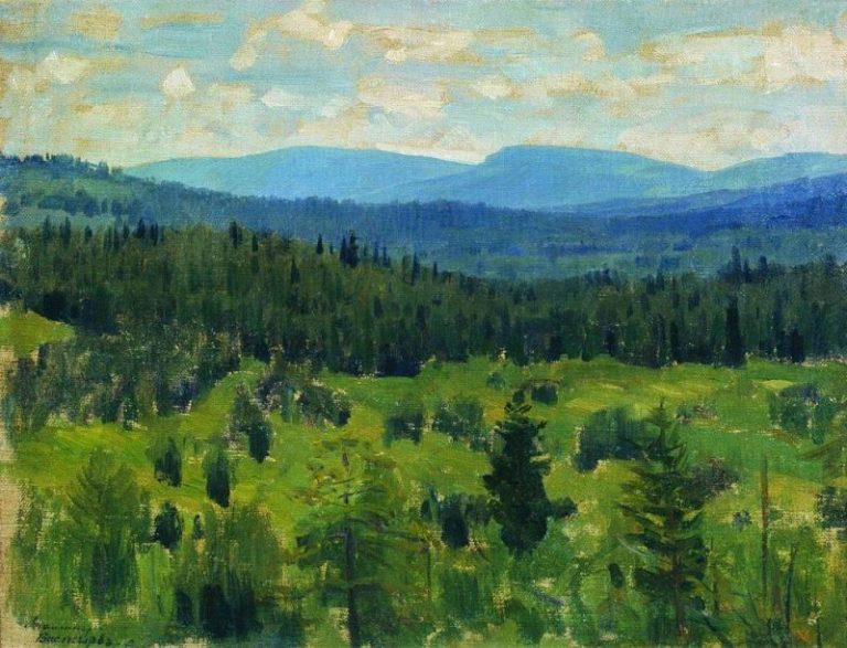Уральский пейзаж. 1890-1891 картина