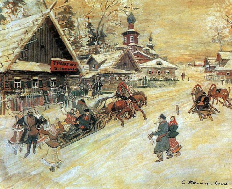 Россия. Праздничное гулянье. 1930-е картина
