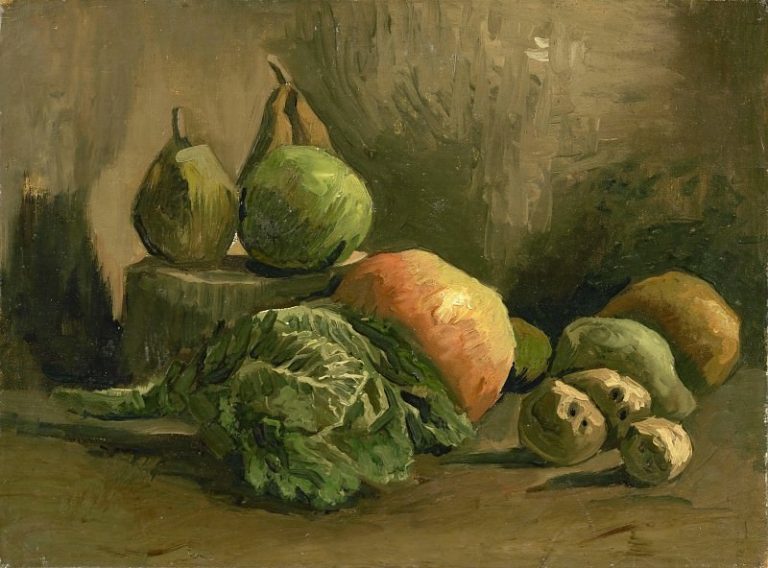 Натюрморт с овощами и фруктами картина