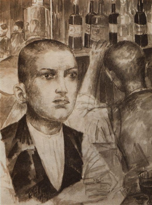 Гарсон парижского кафе. 1924 картина