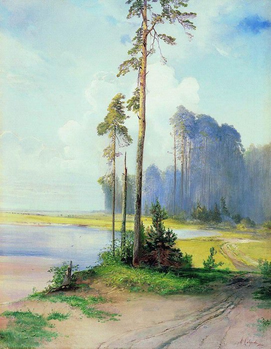 Летний пейзаж. Сосны. 1880-е картина