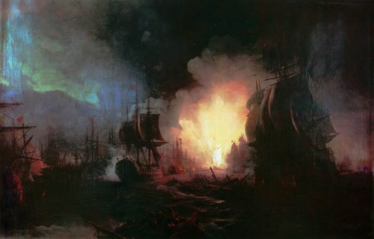 Чесменское сражение 1886 333х220 картина