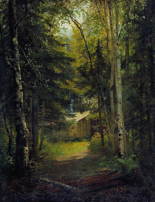 Сторожка влесу 1870-е 73х56 картина